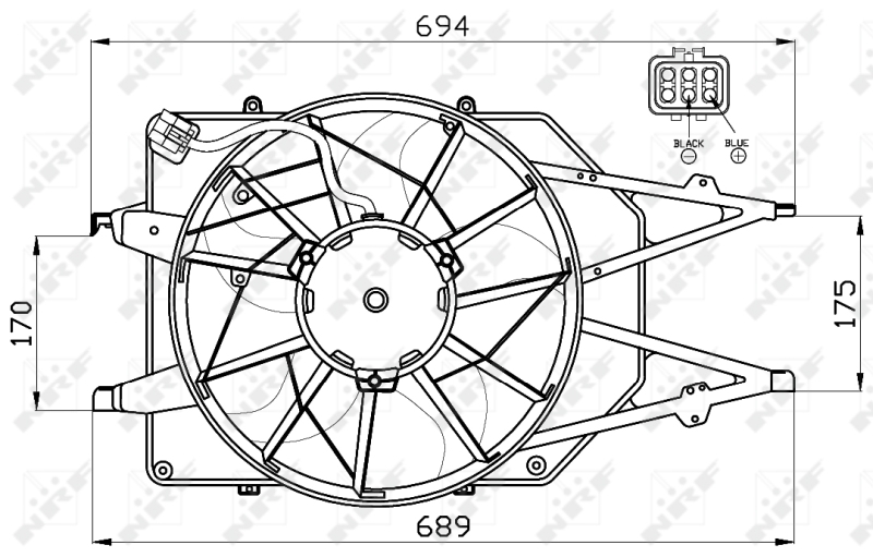 NRF 47465 Ventola, Raffreddamento motore