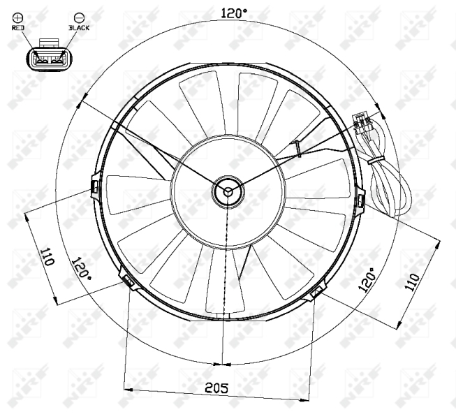 NRF 47467 Ventola, Raffreddamento motore