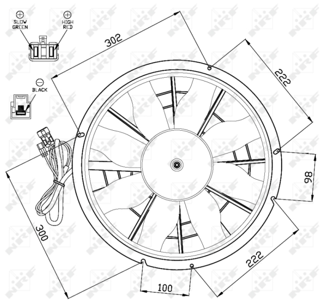 NRF 47470 Ventola, Raffreddamento motore