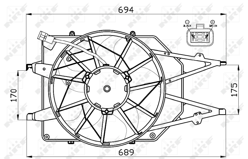 NRF 47475 Ventola, Raffreddamento motore