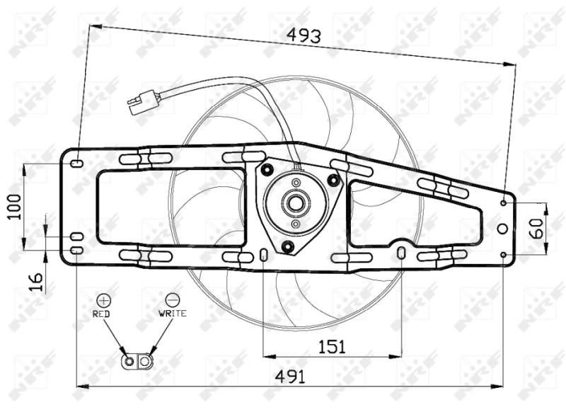 NRF 47476 Ventola, Raffreddamento motore