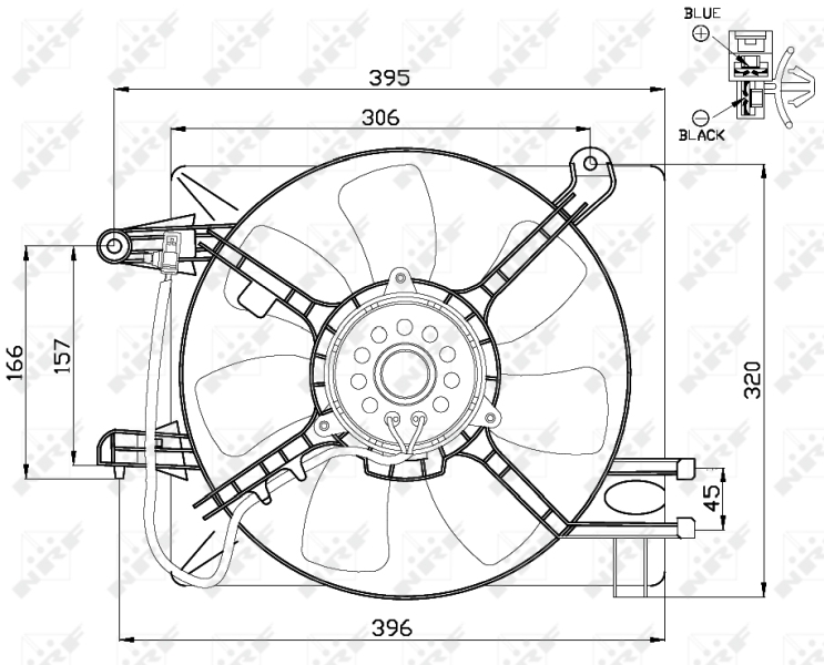 NRF 47486 Ventola, Raffreddamento motore