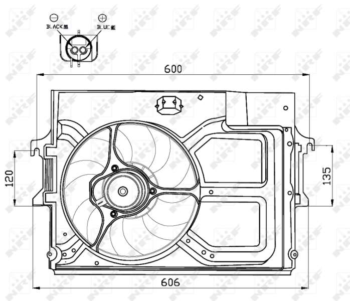 NRF 47490 Ventola, Raffreddamento motore