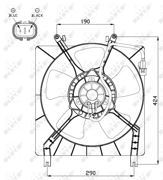 NRF 47492 Ventola, Raffreddamento motore