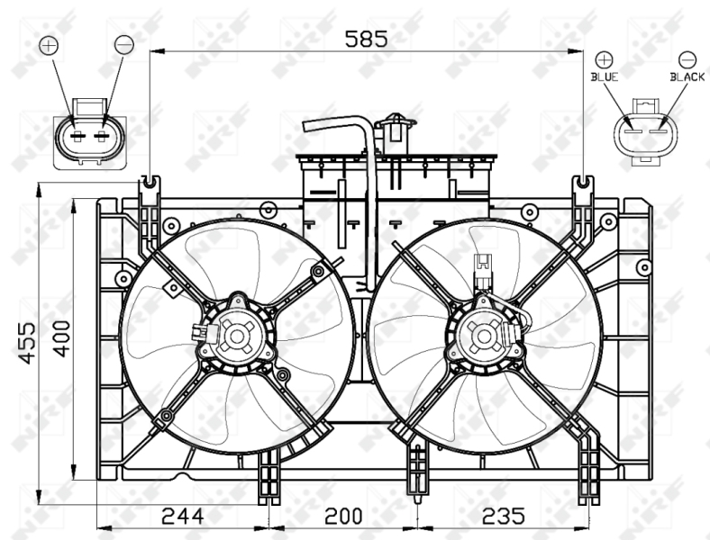 NRF 47493 Ventola, Raffreddamento motore