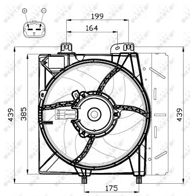 NRF 47495 Ventola, Raffreddamento motore