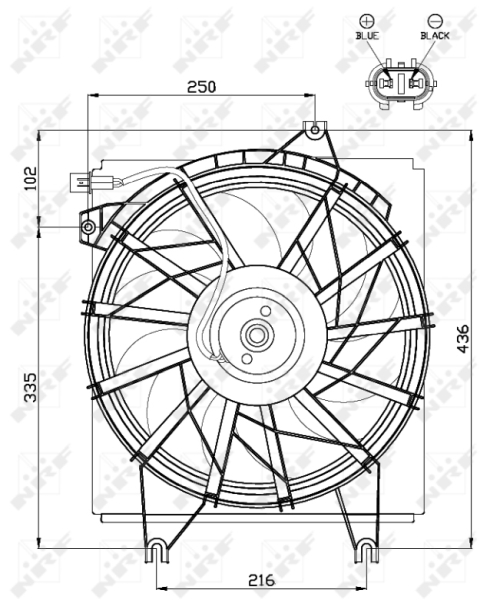 NRF 47499 Ventola, Raffreddamento motore