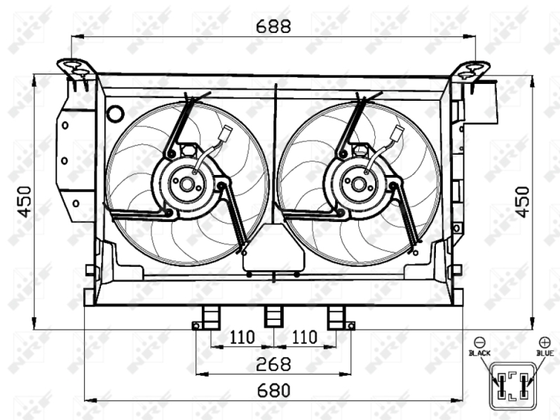 NRF 47503 Ventola, Raffreddamento motore