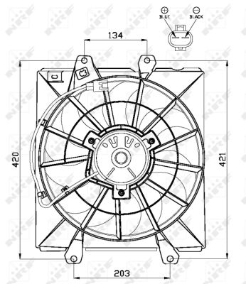 NRF 47504 Ventola, Raffreddamento motore