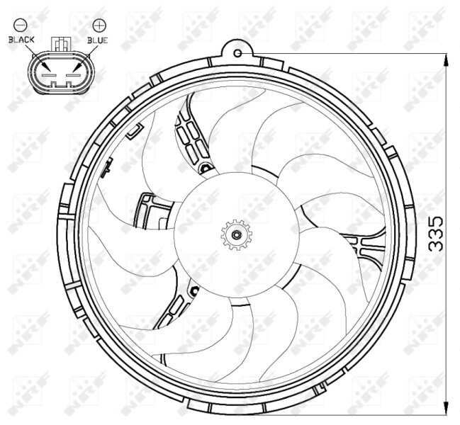 NRF 47505 Ventola, Raffreddamento motore