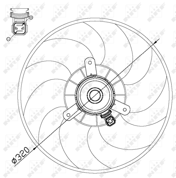 NRF 47514 Ventola, Raffreddamento motore