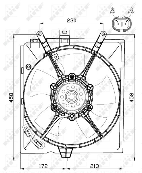 NRF 47516 Ventola, Raffreddamento motore