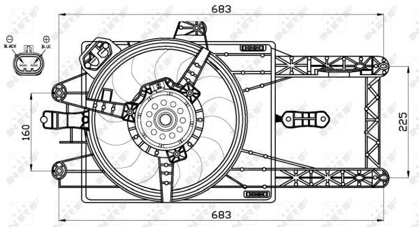 NRF 47521 Ventola, Raffreddamento motore