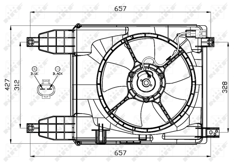 NRF 47537 Ventola, Raffreddamento motore