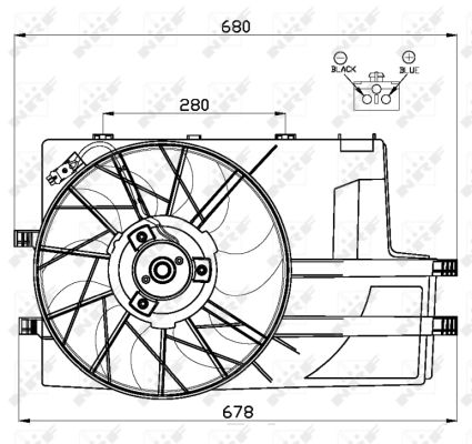 NRF 47552 Ventola, Raffreddamento motore