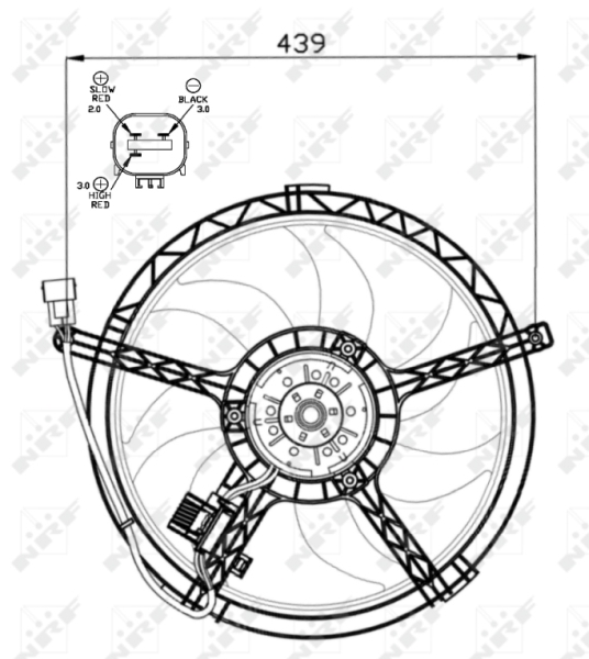 NRF 47553 Ventola, Raffreddamento motore