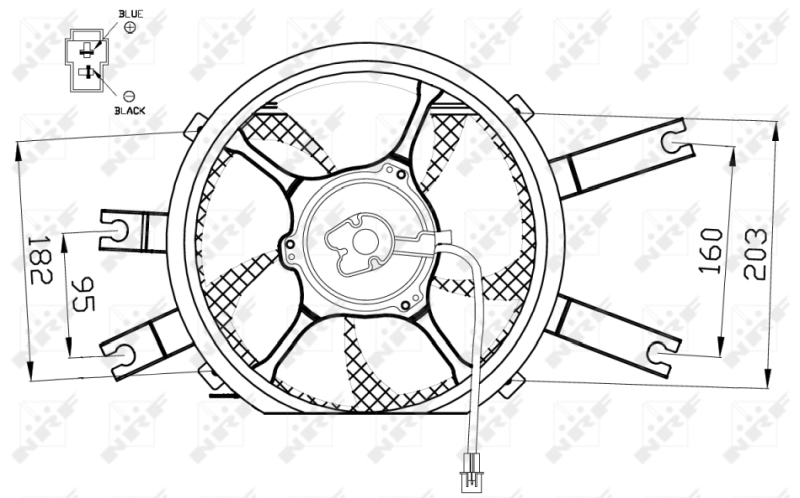 NRF 47554 Ventola, Raffreddamento motore