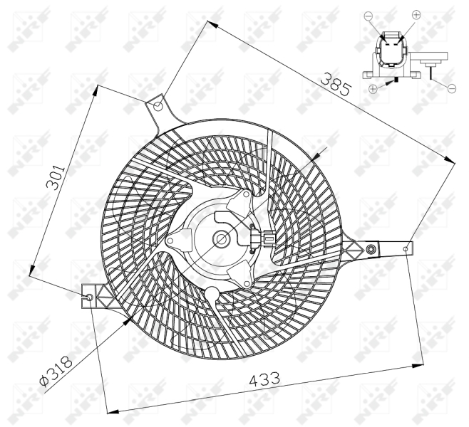 NRF 47572 Ventola, Raffreddamento motore