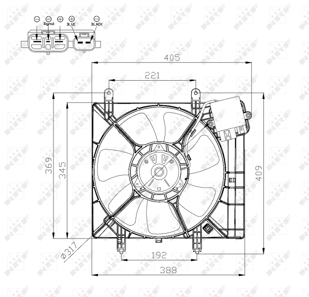 NRF 47575 Ventola, Raffreddamento motore