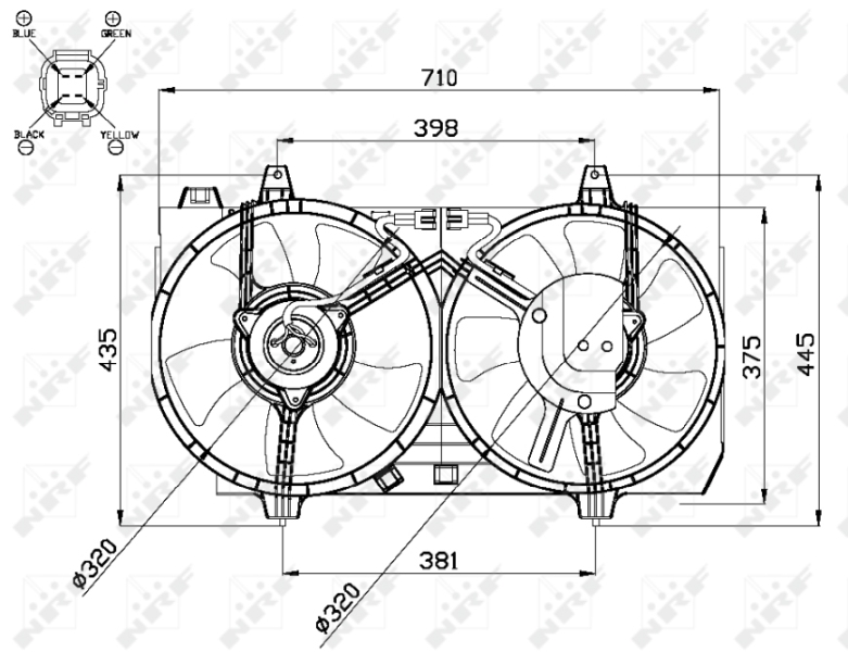 NRF 47667 Ventola, Raffreddamento motore