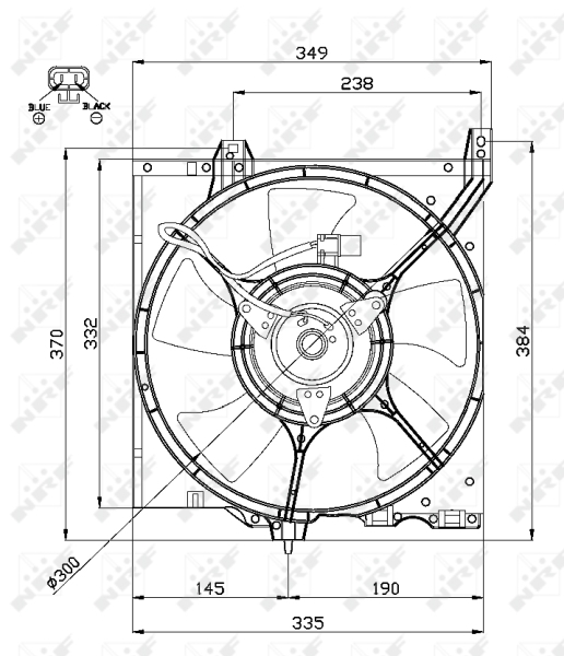 NRF 47670 Ventola, Raffreddamento motore