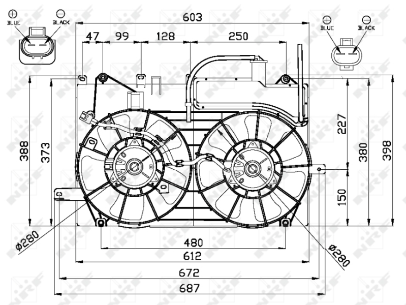 NRF 47673 Ventola, Raffreddamento motore