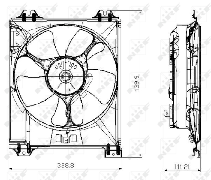 NRF 47677 Ventola, Raffreddamento motore