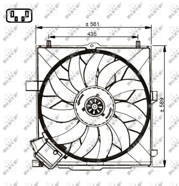 NRF 47732 Ventola, Raffreddamento motore