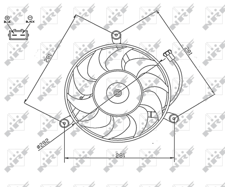 NRF 47745 Ventola, Raffreddamento motore