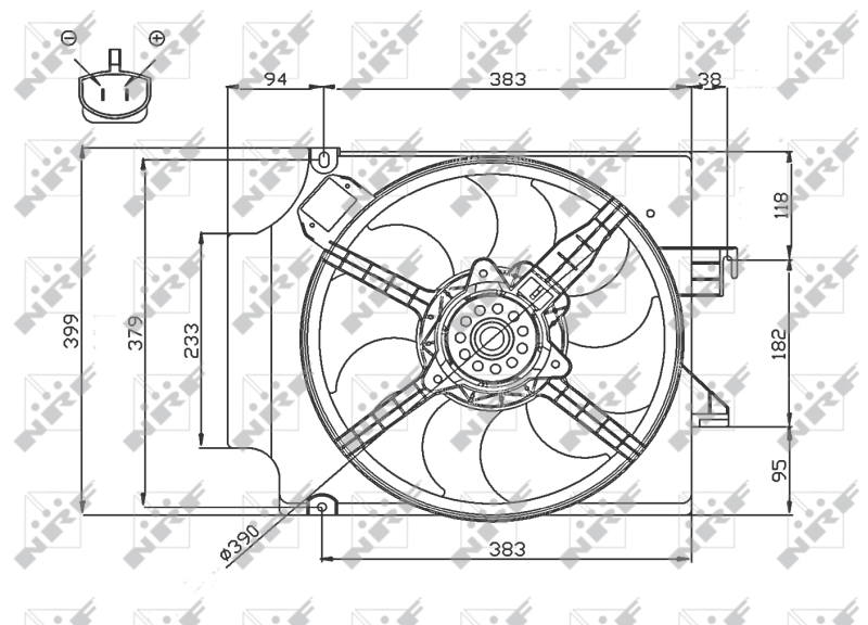 NRF 47748 Ventilator, radiator