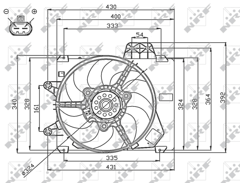 NRF 47750 Ventola, Raffreddamento motore