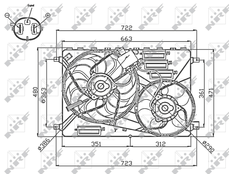 NRF 47756 Ventilator, radiator