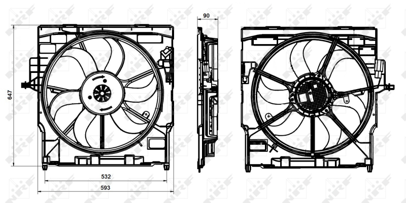 NRF 47837 Ventola, Raffreddamento motore