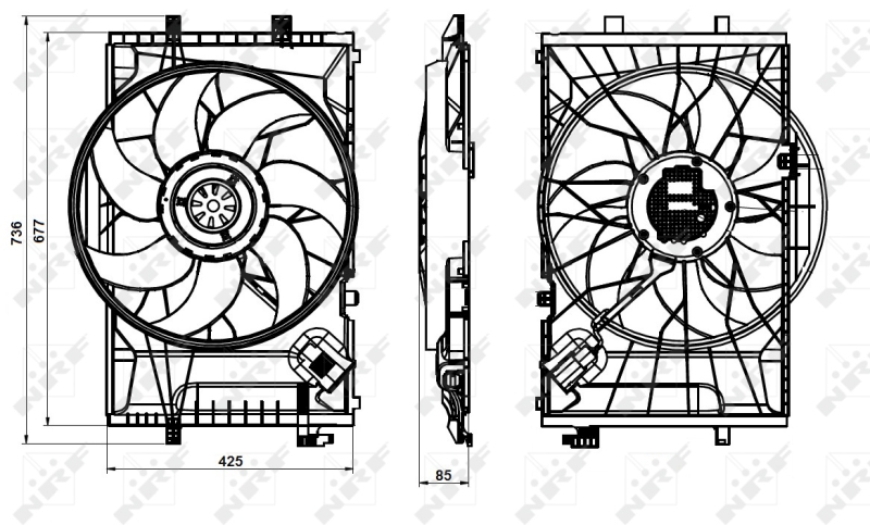 NRF 47846 Ventola, Raffreddamento motore-Ventola, Raffreddamento motore-Ricambi Euro