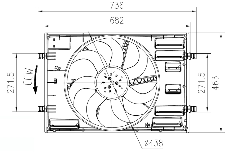 NRF 47916 Ventilator, radiator