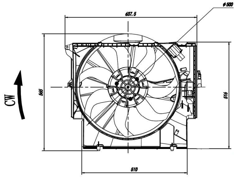 NRF 47923 ventilátor,...