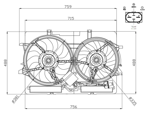 NRF 47938 ventilátor,...