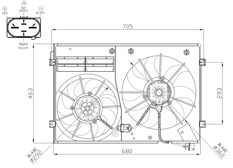 NRF 47941 Ventilator, radiator