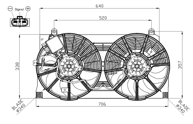 VAN WEZEL 1754748 Kjølevifte, motor