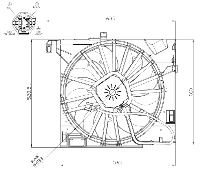 MAXGEAR AC260176 Kjølevifte, motor