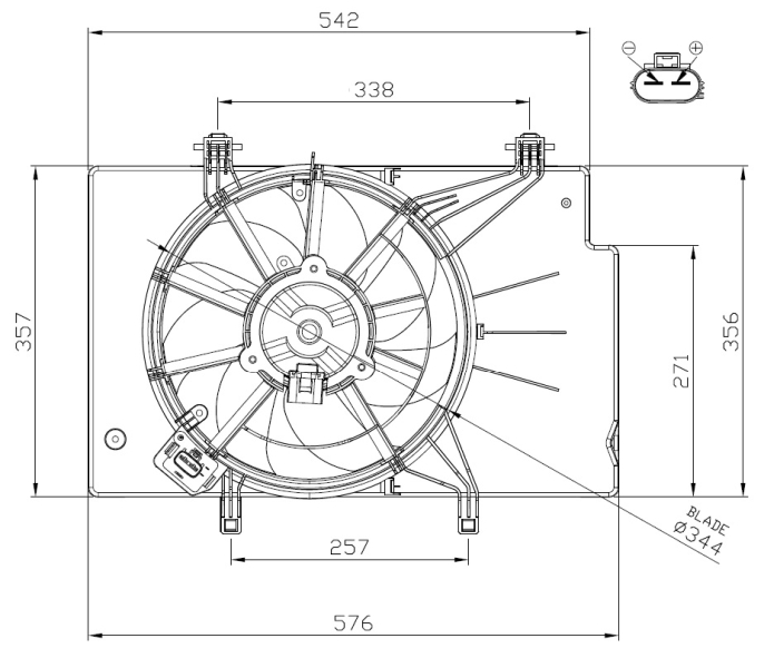 NRF 47957 вентилатор,...