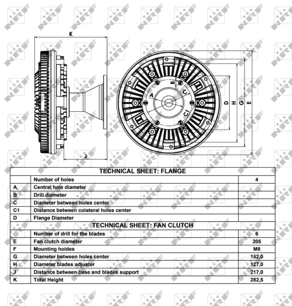 NRF 49029 Giunto di collegamento, Ventilatore radiatore