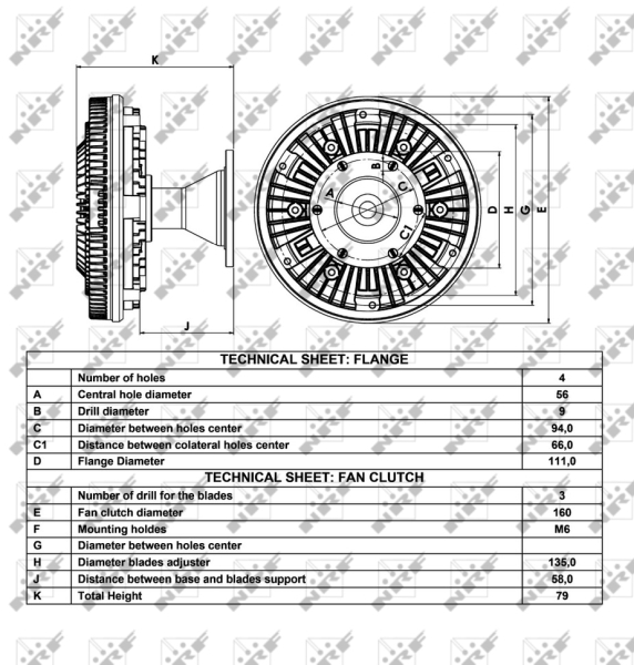NRF 49063 Giunto di collegamento, Ventilatore radiatore