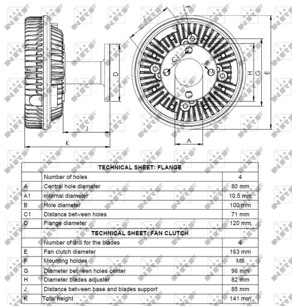 NRF 49109 Giunto di collegamento, Ventilatore radiatore