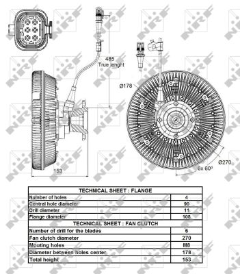 NRF 49131 Giunto di collegamento, Ventilatore radiatore