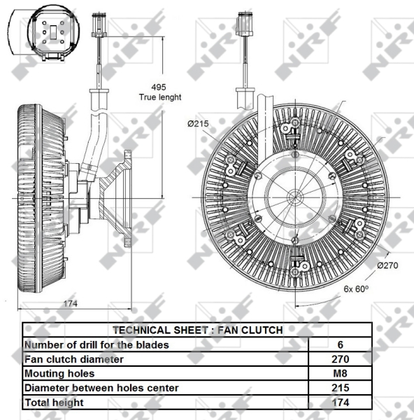 NRF 49139 Giunto di collegamento, Ventilatore radiatore