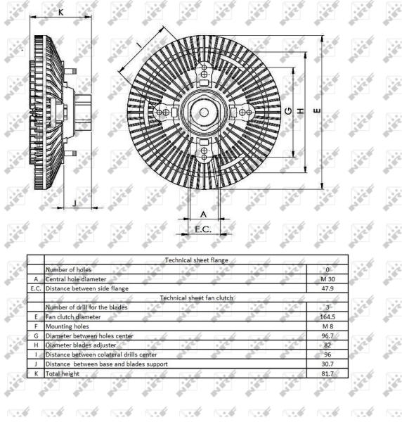 NRF 49403 Giunto di collegamento, Ventilatore radiatore