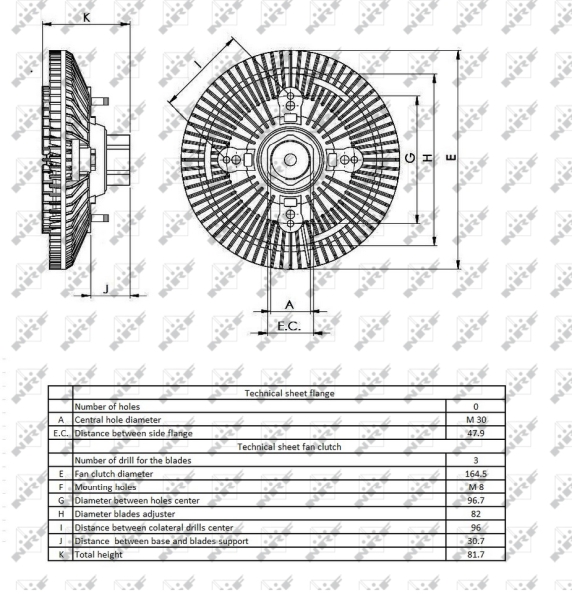 NRF 49404 Giunto di collegamento, Ventilatore radiatore