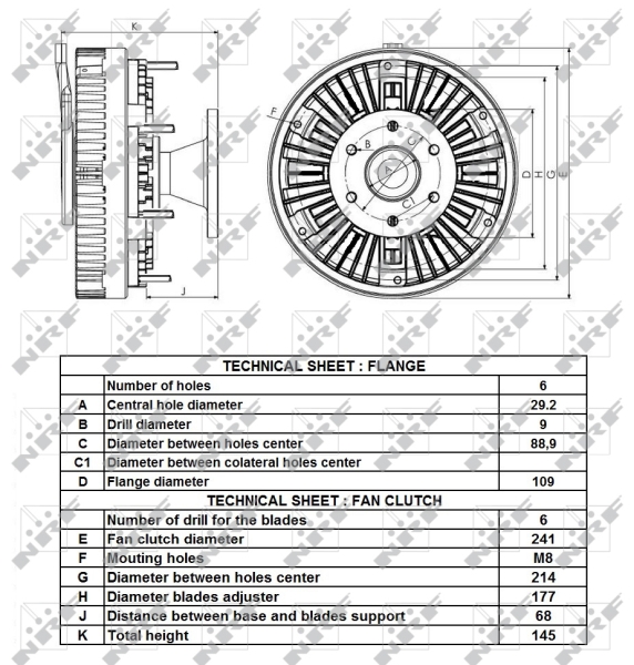 NRF 49434 Giunto di collegamento, Ventilatore radiatore-Giunto di collegamento, Ventilatore radiatore-Ricambi Euro