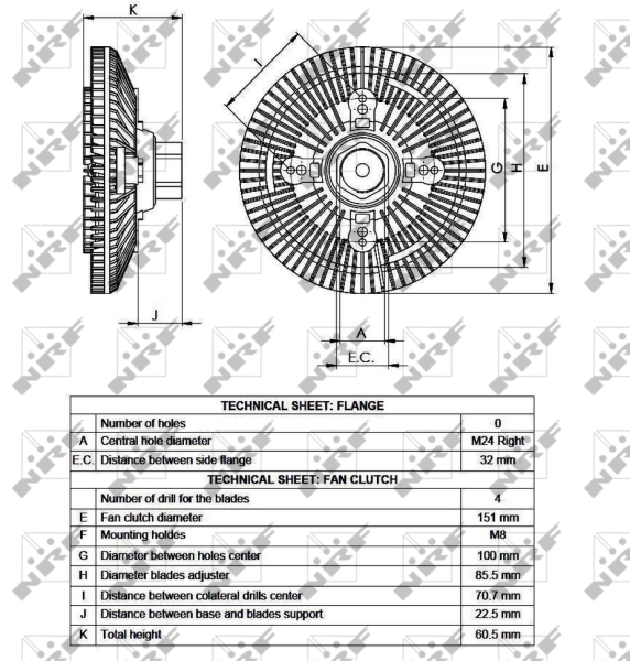 NRF 49517 Clutch, kjølevifte